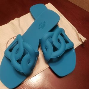 Blue Rubber Sandals